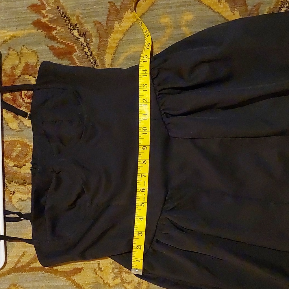Black A-Line Midi Dress Sz S - Picture 13 of 14